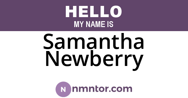 Samantha Newberry