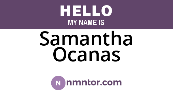 Samantha Ocanas