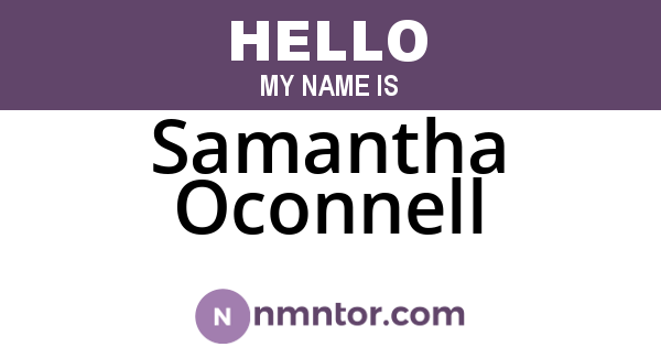 Samantha Oconnell