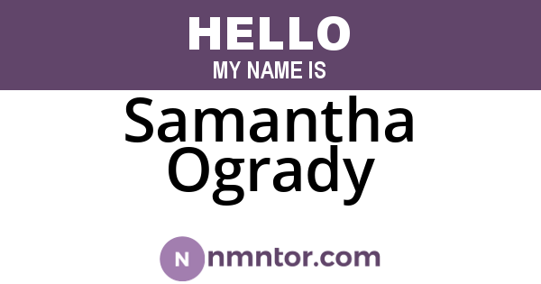 Samantha Ogrady