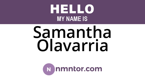 Samantha Olavarria
