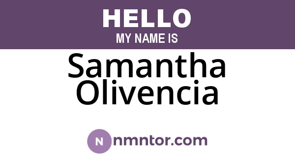 Samantha Olivencia