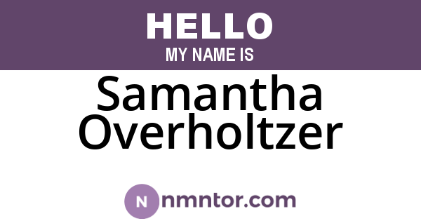 Samantha Overholtzer