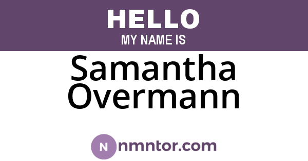 Samantha Overmann