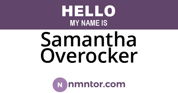 Samantha Overocker