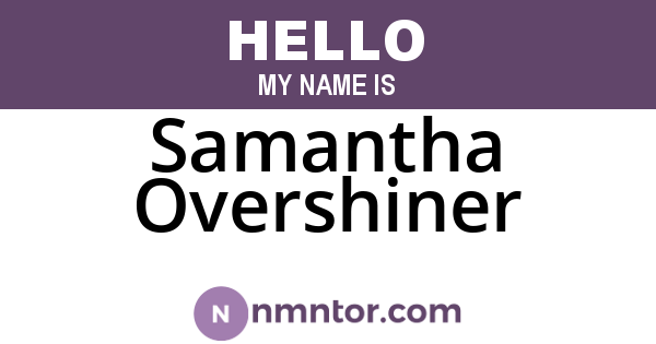 Samantha Overshiner