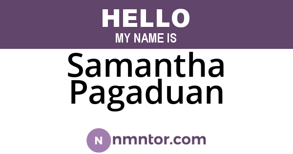 Samantha Pagaduan