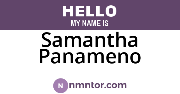 Samantha Panameno
