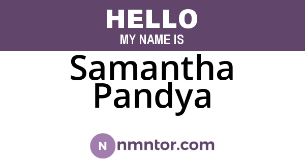 Samantha Pandya