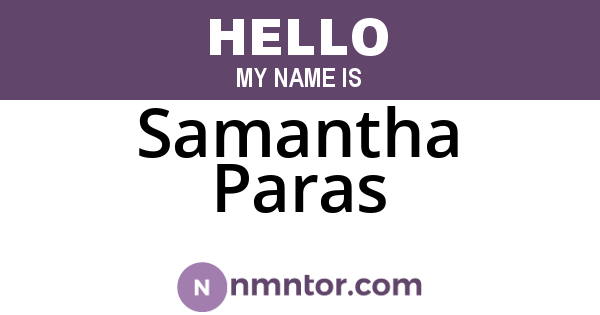 Samantha Paras