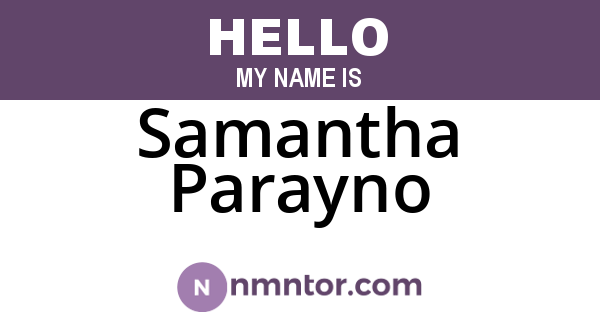 Samantha Parayno