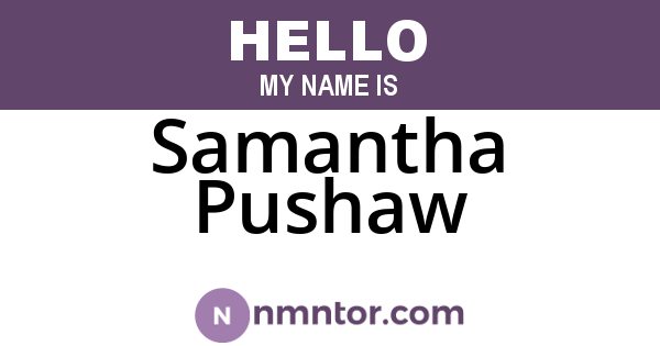Samantha Pushaw