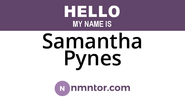Samantha Pynes