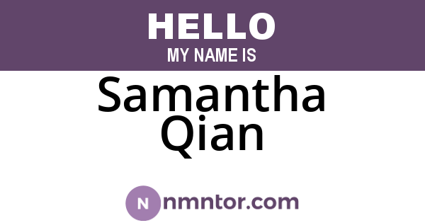 Samantha Qian