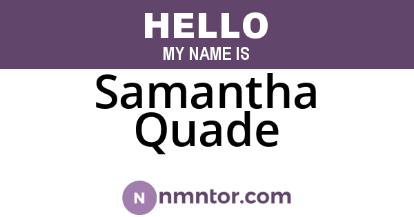 Samantha Quade