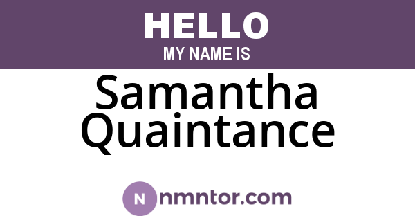 Samantha Quaintance