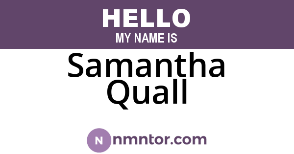 Samantha Quall