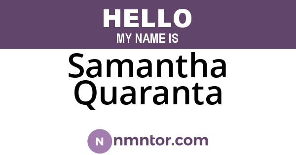 Samantha Quaranta