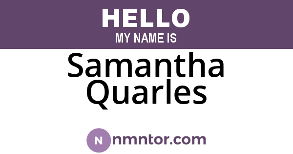Samantha Quarles