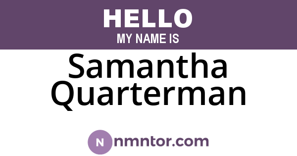 Samantha Quarterman