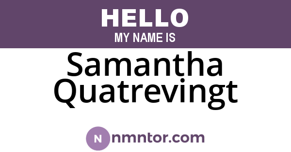 Samantha Quatrevingt
