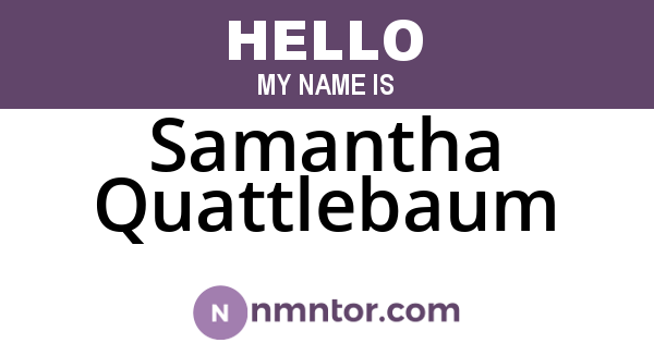 Samantha Quattlebaum