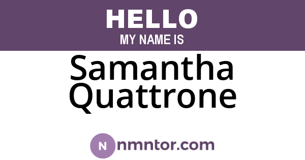 Samantha Quattrone