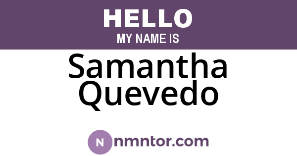 Samantha Quevedo