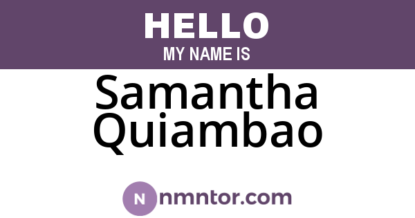 Samantha Quiambao