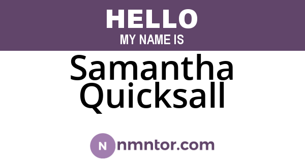 Samantha Quicksall