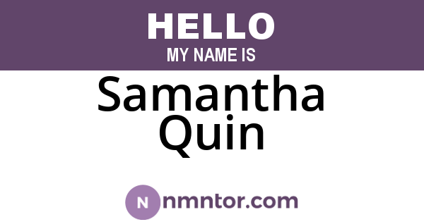 Samantha Quin