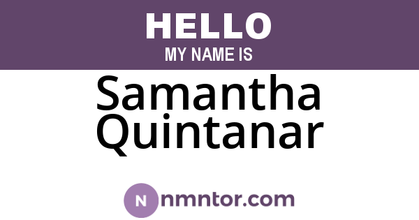 Samantha Quintanar