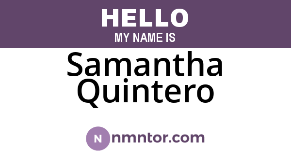 Samantha Quintero