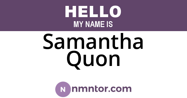 Samantha Quon