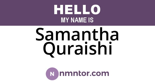 Samantha Quraishi