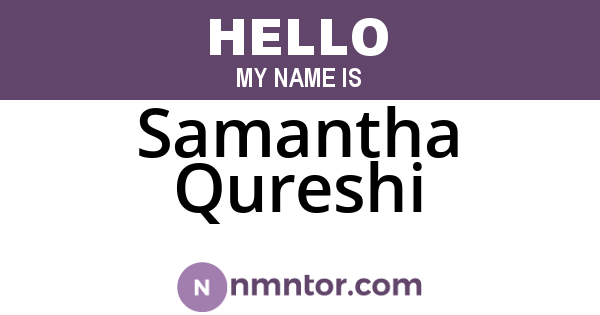 Samantha Qureshi