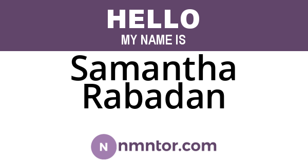 Samantha Rabadan