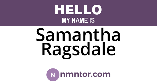 Samantha Ragsdale