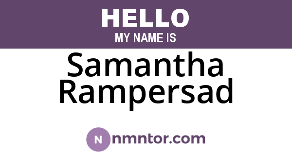 Samantha Rampersad