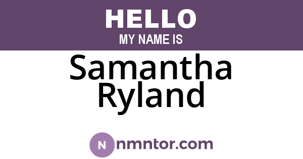 Samantha Ryland
