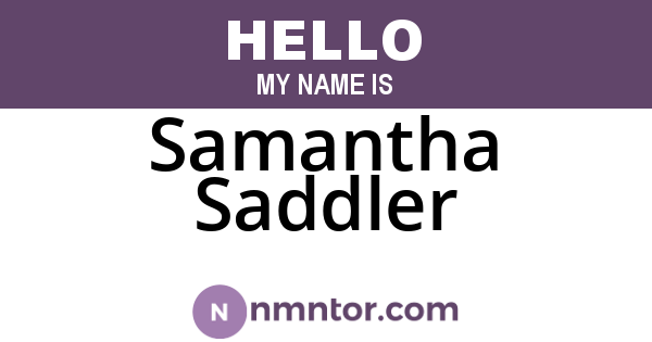 Samantha Saddler