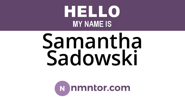Samantha Sadowski