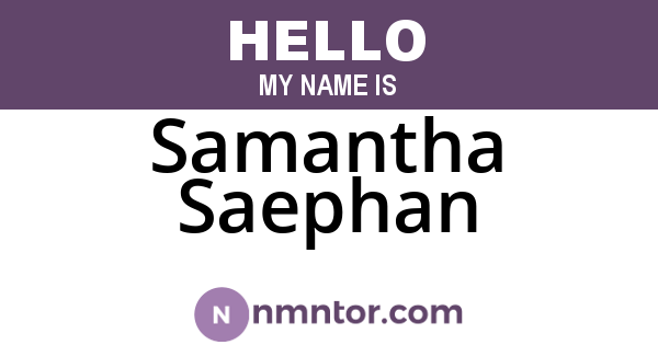 Samantha Saephan