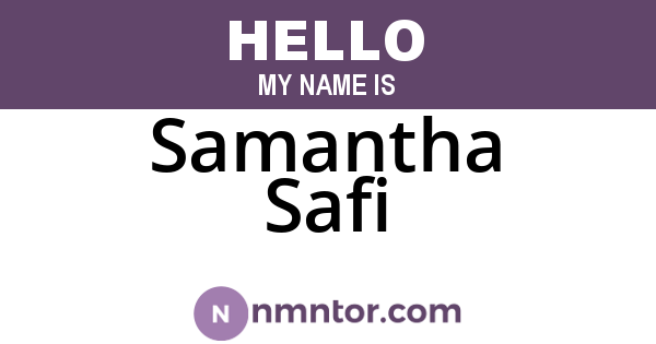 Samantha Safi