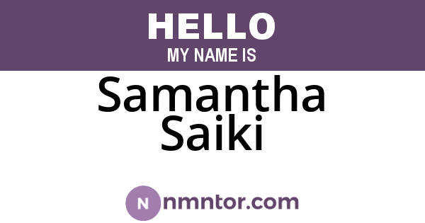Samantha Saiki