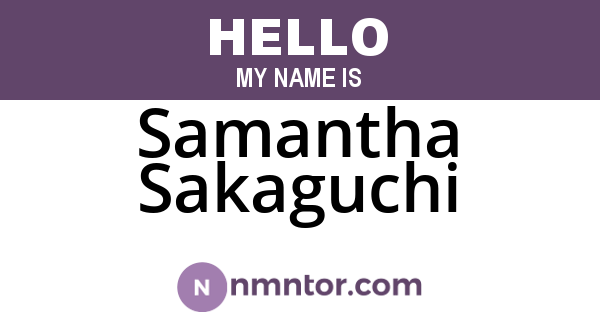 Samantha Sakaguchi