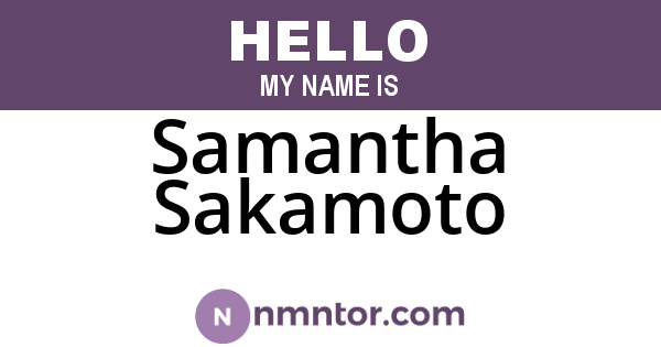 Samantha Sakamoto