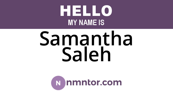 Samantha Saleh