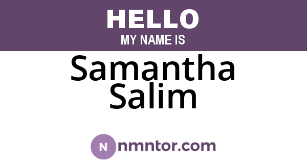 Samantha Salim