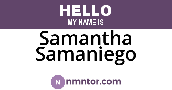 Samantha Samaniego